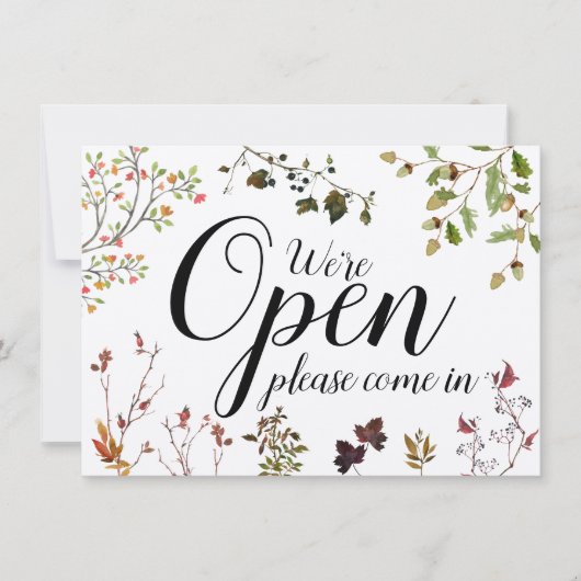 Waterverf Greenery Open Closed Herfst Naherfst Sig (Voorkant)