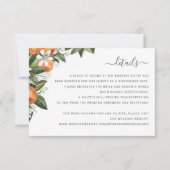 Waterverf Greenery Oranje Blossom Leaves Details Kaart (Voorkant)