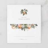 Waterverf Greenery Oranje Blossom Place Card Plaatskaartje (Buitenkant ongevouwen)