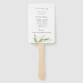 Waterverf Greenery Paper Wedding Fan Handwaaier (Achterkant)