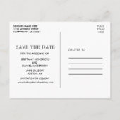 Waterverf Greenery Peach Floral Save the Date Briefkaart (Achterkant)