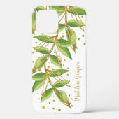 Waterverf Greenery Personalized Case-Mate iPhone Case (Achterkant)