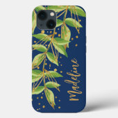 Waterverf Greenery Personalized Case-Mate iPhone Case (Achterkant)