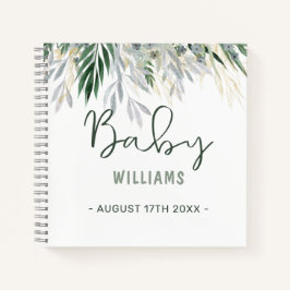 Waterverf Greenery Personalized Memory Baby Book Notitieboek