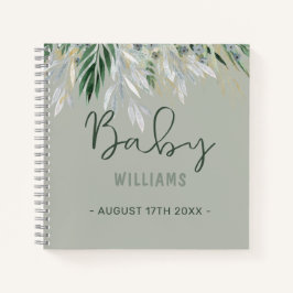Waterverf Greenery Personalized Memory Baby Book Notitieboek