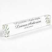 Waterverf Greenery Personalized Naambordje