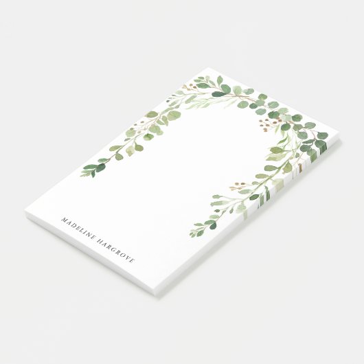 Waterverf Greenery Personalized Post-it® Notes (Schuin)