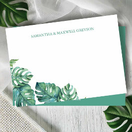 Waterverf Greenery Personalized Stationery Notitiekaartje