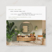 Waterverf Greenery Photo Home Staging Square Vierkante Visitekaartje (Achterkant)