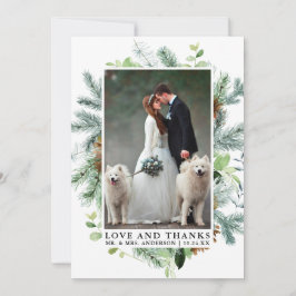 Waterverf Greenery Pine Love Bedankt Wedding