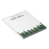 Waterverf Greenery Pine Trees Aangepast Notitieblok (Schuin)