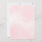 Waterverf Greenery Pink First Heilige Communie Kaart (Achterkant)