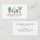 Waterverf Greenery Potted Kamerplanten Kwekerij Visitekaartje (Voorkant / Achterkant)