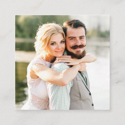 Waterverf Greenery Registry Foto Sage Green Informatiekaartje (Achterkant)