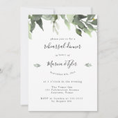 Waterverf Greenery Rehearsal Dinner Invitations Kaart (Voorkant)