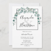 Waterverf Greenery Rehearsal Dinner Invitations Kaart (Voorkant)