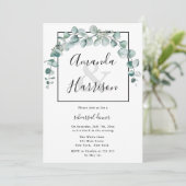 Waterverf Greenery Rehearsal Dinner Invitations Kaart (Staand voorkant)