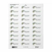 Waterverf Greenery Return Address Green Etiket (Full Sheet)