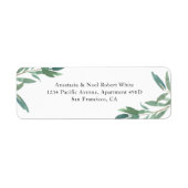 Waterverf Greenery Return Address Labels (Voorkant)