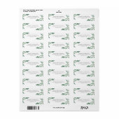 Waterverf Greenery Return Address Labels (Full Sheet)