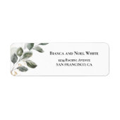 Waterverf Greenery Return Address Labels (Voorkant)