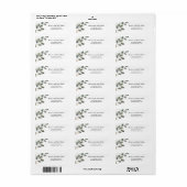 Waterverf Greenery Return Address Labels (Full Sheet)