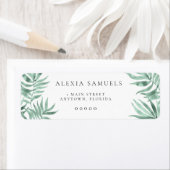Waterverf Greenery Return Address Labels (Insitu)