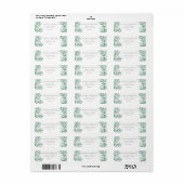 Waterverf Greenery Return Address Labels (Full Sheet)