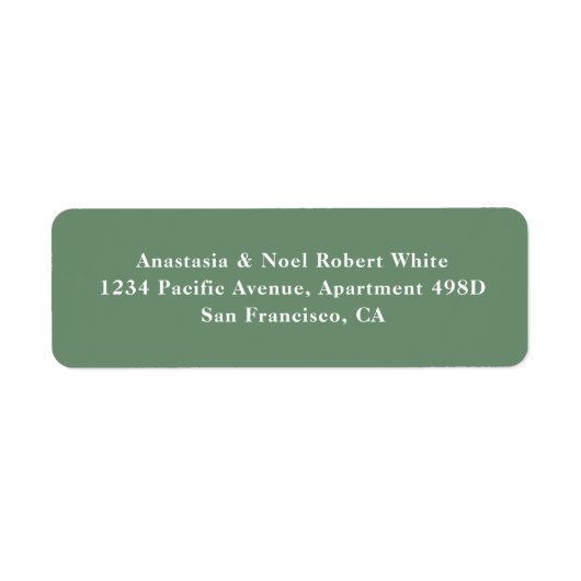 Waterverf Greenery Return Address Labels (Voorkant)