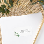 Waterverf Greenery Return-adres Etiket