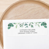 Waterverf Greenery Return-adres Etiket