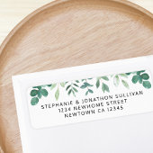 Waterverf Greenery Return-adres Etiket