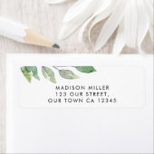 Waterverf Greenery Return-adres Etiket (Insitu)