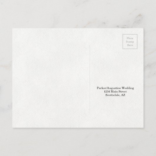 Waterverf Greenery RSVP Briefkaart (Achterkant)