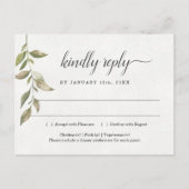 Waterverf Greenery RSVP Briefkaart (Voorkant)