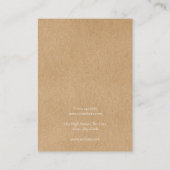 Waterverf Greenery Rustic Earring Display Kaart Visitekaartje (Achterkant)