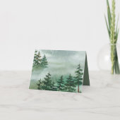 Waterverf Greenery Rustic Forest Hartelijk dank Bedankkaart (Achterkant)