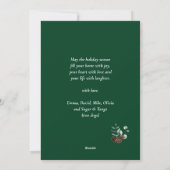 Waterverf Greenery Rustic Green Pine Cone Bough Feestdagenkaart (Achterkant)