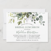 Waterverf Greenery Sage Green Bridal Luncheon Kaart (Voorkant)