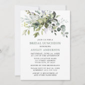 Waterverf Greenery Sage Green Bridal Luncheon Kaart (Voorkant)