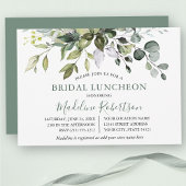 Waterverf Greenery Sage Green Bridal Luncheon Kaart
