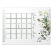 Waterverf Greenery Sage Green Vrijgezellenfeest Bi Notitieblok (Voorkant)