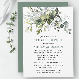 Waterverf Greenery Sage Green Vrijgezellenfeest Kaart