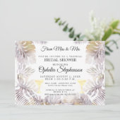 Waterverf Greenery Sandy Gold Vrijgezellenfeest Kaart (Staand voorkant)