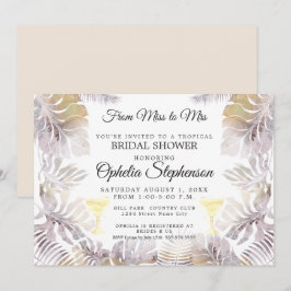 Waterverf Greenery Sandy Gold Vrijgezellenfeest Kaart