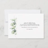 Waterverf Greenery Script Wedding Bedankt Notitiekaartje (Achterkant)