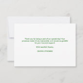 Waterverf Greenery St. Patrick's Day Baby shower Bedankkaart (Achterkant)