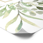 Waterverf Greenery Unplugged Ceremony Sign Poster (Hoek)