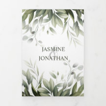 Waterverf Greenery verlaat het olievraagje