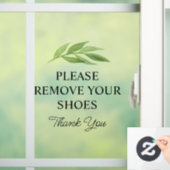 Waterverf Greenery Verwijder de schoenen Raamsticker (Huis)